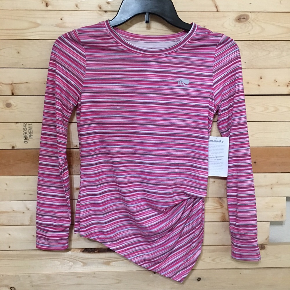 Marika Girl Polar Berry Long sleeves activewear top kids size M (10/12) NWT